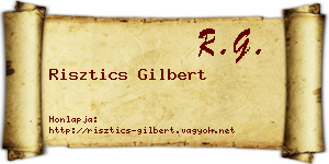 Risztics Gilbert névjegykártya
